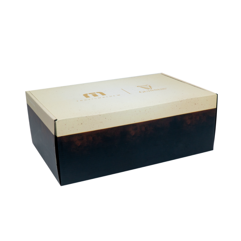 Hộp Giày TravisMathew × Guinness — Mailer Box Collab Ép Kim Vàng (鞋盒) | An Phat Packaging