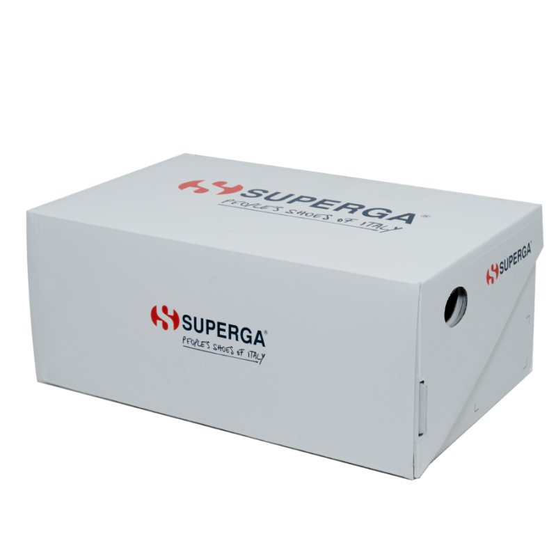 Hộp Giày Superga — Premium Shoe Box Trắng Logo Đỏ (鞋盒) | An Phat Packaging