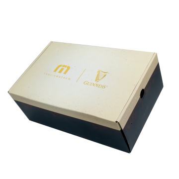 Hộp Giày TravisMathew × Guinness — Mailer Box Collab Ép Kim Vàng (鞋盒) | An Phat Packaging