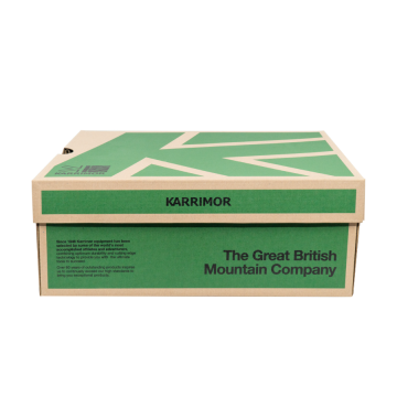 Hộp Giày Karrimor Green — Premium Shoe Box Xanh Teal Hình Học (鞋盒) | An Phat Packaging