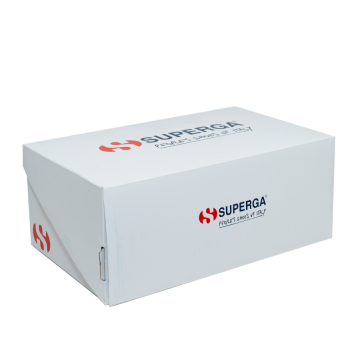 Hộp Giày Superga — Premium Shoe Box Trắng Logo Đỏ (鞋盒) | An Phat Packaging