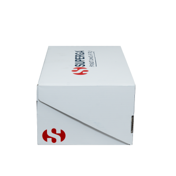 Hộp Giày Superga — Premium Shoe Box Trắng Logo Đỏ (鞋盒) | An Phat Packaging